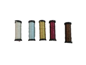 Kreinik Metallic 1/16 Ribbon Lot of 5 Assorted Colors F154 - Picture 1 of 1