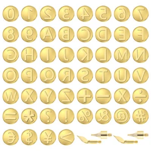 56Pcs Wood Burning Tip Set Letter Wood Burning Tool Including Alphabet Number≠ - Picture 1 of 9