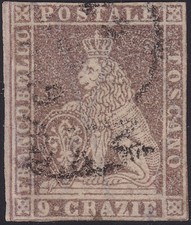 TOSCANA-TOSKANA-TUSCANY-TOSCANE 1859 - n.16 certificato Cardillo