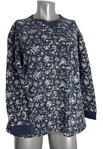 Classic Elements Damen Gr. 16-18 W blau Rundhalsausschnitt Pullover Blumenmuster Pullover - Bild 1 von 6