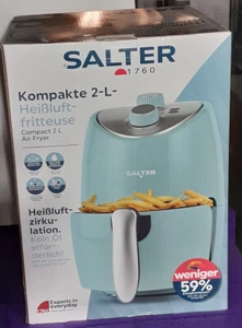 Salter 2 Liter Heißluftfritteuse Airfryer Fritteuse EK2817H -- Blau -- NEU OVP - Bild 1 von 5