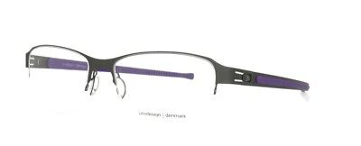 Prodesign Denmark Eyeglasses 6142 6631 54-17-135 JG Screwless Hinge Half Rimless - Image 1 of 4