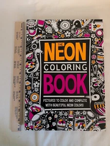 New 'The Neon Coloring Book' Adult Teen Price Stern Sloan Soft Cover - Imagen 1 de 7