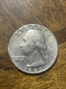 1980 George Washington Quarter Dollar Error Coin - Picture 1 of 2