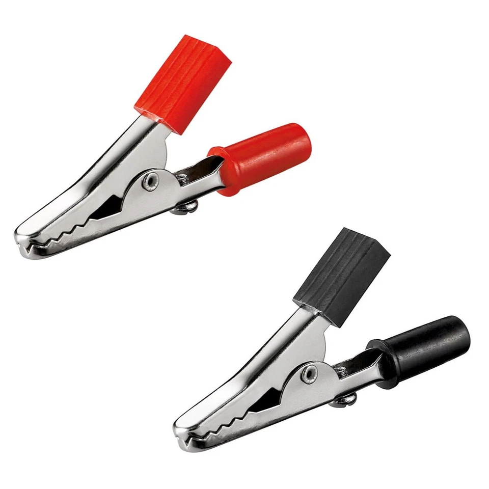 ➡️ Krokodilklemmen im Set rot und schwarz (Krokoklemmen) 2er oder 4er Set