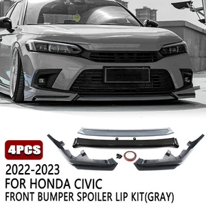 Grau Frontstoßstangen-Spoilerlippen Splitter Für Honda Civic 11. 2022–2024 YOFER - Bild 1 von 24