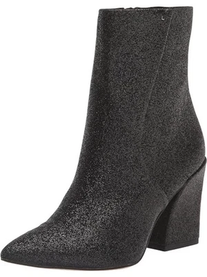 Botas femininas FRANCO SARTO glitter preto vesi biqueira pontiaguda salto bloco 9,5 M - Imagem 1 de 4