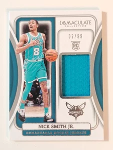 NICK SMITH JR. 2023-24 IMMACULATE REMARKABLE ROOKIE PATCH HORNETS /99 Q2264 - Picture 1 of 3