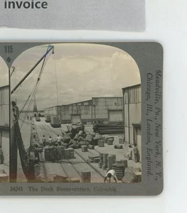 The Dock Buenaventura Colombia Keystone Stereoview - Picture 1 of 2