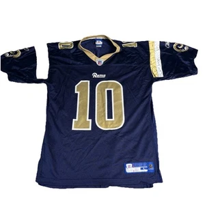 Maglia St. Louis Rams Marc Bulger Reebok uomo grande vintage #10 NFL calcio - Foto 1 di 13
