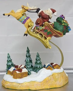 1994 Mercuries Traditions hüpfender fliegender Weihnachtsmann Schlitten Rentier Weihnachten - Bild 1 von 14