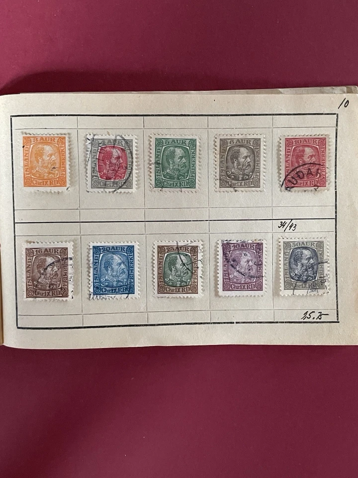 Stamps Iceland 1902 Christian IX Stamped. - Image 1 of 1