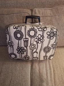 1960’s Samsonite Fashionare Marimekko Suitcase black and white 20x15.5 - Picture 1 of 21