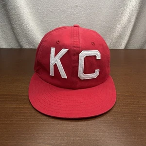 Kansas City KC Monarchs Hat Cap Snap Back Red White Negro League Baseball NLBM - Picture 1 of 21