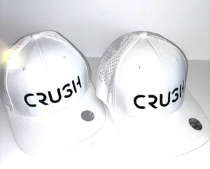 Crush Pickleball Baseballkappe Mütze weiß mit schwarzer verstellbarer Netzrückenhälfte - Bild 1 von 5