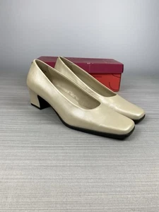 Aerosoles Pump Plaza Pearlized Bone Leather Pumps Womens Size 9 1/2B - Picture 1 of 9