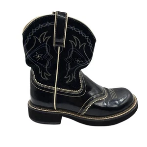 Ariat Mujer Fatbaby Negro Gamuza Brillante Vaquera Botas Occidentales EE. UU. 10 B 16803 - Imagen 1 de 18