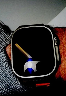 iWatch Ultra Titan 49mm Nylon Loop Band  In Grau/Orange zzgl. Milanese Armband - Bild 1 von 4