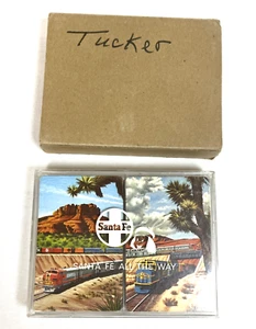 Vintage Santa Fe Playing Cards Two Complete Sets Original Pkg Plastic Case - Picture 1 of 4