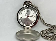 Rare! Auth ZIPPO Limited Edition 70th Anniversary Chain Pocket Watch Silver
