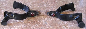 Antique Vintage Unmarked Pair of Western Spurs Rhinestone Bling - Picture 1 of 5