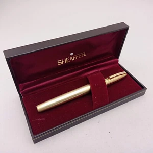 SHEAFFER TRIUMPH IMPERIAL ELECTROPLATED FOUNTAIN PEN 14K M NIB VINTAGE RARE - Picture 1 of 14