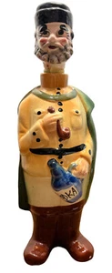 Vodka Decanter Man With Pipe & Cork Head Empty Vintage Collectors 12” Tall - Picture 1 of 11