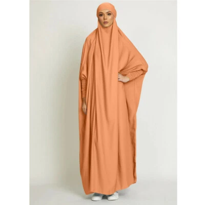 Vestido de oração muçulmano peça única Kaftan Khimar Hijab Abaya Ramadan vestido de caftan - Imagem 1 de 4