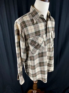 Vintage 80’s VIYELLA by Gant Wool/Cotton Blend Flannel Button Shirt Plaid Size L - Picture 1 of 9