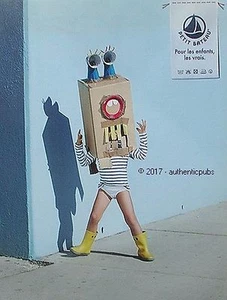 PUBLICITE PETIT BATEAU SOUS VETEMENTS POUR ENFANTS ROBOT DE 2016 FRENCH AD PUB - Picture 1 of 1