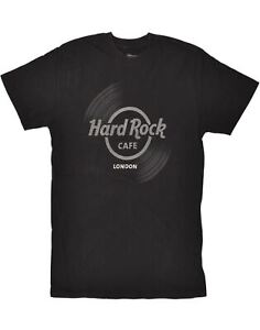 HARD ROCK CAFE Womens London Graphic T-Shirt Top UK 10 Small Black Cotton AR09