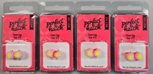 4pks-Perfect Hatch WET FLY PHFLY6377-12P Clown Egg 4 x 2 Pack - Picture 1 of 2