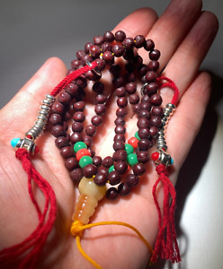 Handmade 6mm Bodhi Beads Tibetan Amulet Necklace / Bracelet