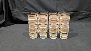 MCM Vtg Set of 8 Zombie Glasses Scotch Bourbon Rye Vodka Gin Whiskey Rum 1960's - Picture 1 of 11