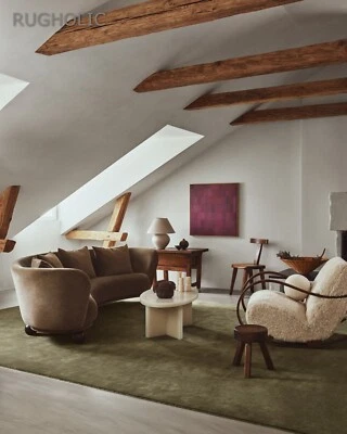 New Hand Tufted Grand Moss Floor Carpet Luxurious Woolen Area Rug For Livingroom - Image 1 of 4