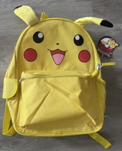FAB NY Pokemon Pikachu Backpack Collectible 16x12x5 Side Pockets Fuzzy Ears NWT - Picture 1 of 12