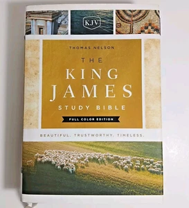 King James Study Bible, Full Color Edition, Red Letter, Illustrated, Hardcover - Picture 1 of 24