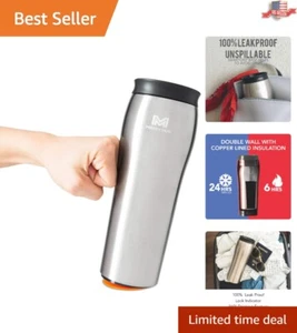 360° Leakproof Stainless Steel Mug | 6H Hot & 24H Cold | Perfect for Gifting - Picture 1 of 8