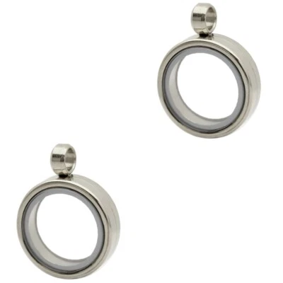  2 Pack Braccialetto In Piedi Foto Ciondolo Cornice Collana Medaglione - Immagine 1 di 4