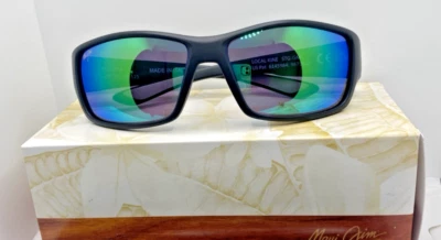 NUEVO Gafas de sol unisex Maui Jim Local Kine suaves negras/verdes GM810-27M Foto 1 de 4
