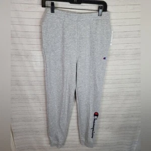 CHAMPION Fleece Joggers, Classic Script, 25" in Oxford Heather, sz XL - Picture 1 of 9