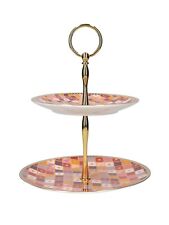 MAXWELL & WILLIAMS TEA & C'S KASBAH 2 TIER PORCELAIN CAKE STAND ROSE GIFT BOXED