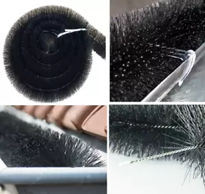 Spazzola Grondaia Migliore Qualità Protezione Foglie Filtro Muschio 4m X 100mm Nero Nuovo - Foto 1 di 6