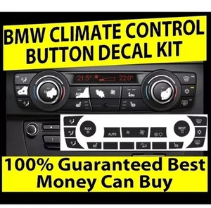 2006-11 BMW 3 AC CLIMATE CONTROL BUTTON KNOB STICKERS REPAIR SET BEST ON EBAY! - Picture 1 of 5