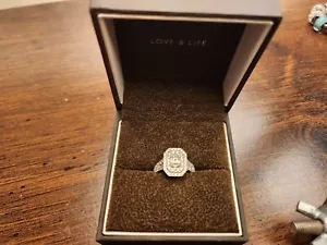 diamond ring 18ct white gold - Picture 1 of 2
