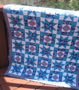 Handcrafted Multi-purpose Lakeside Quilt, 57" x 71" - Picture 1 of 8