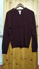 -508 Dockers Pullover Sweater Vneck Burgundy Size S For Men