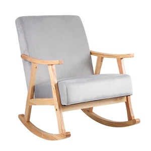 Upholstered Rocking Chair Single Sofa Seat Accent Rocker Armchair Living Room - Picture 1 of 27