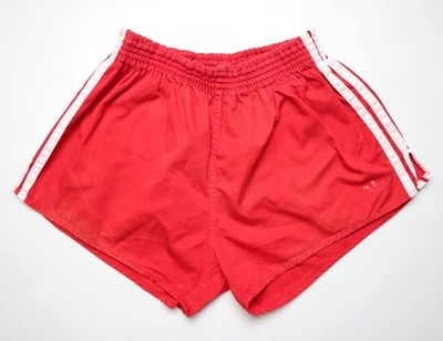 ADIDAS ORIGINALES AÑOS 80 VINTAGE ROJO PLAYA GIMNASIO ALGODÓN PANTALONES CORTOS YUGOSLAVIA HOMBRES M MEDIANO Foto 1 de 4