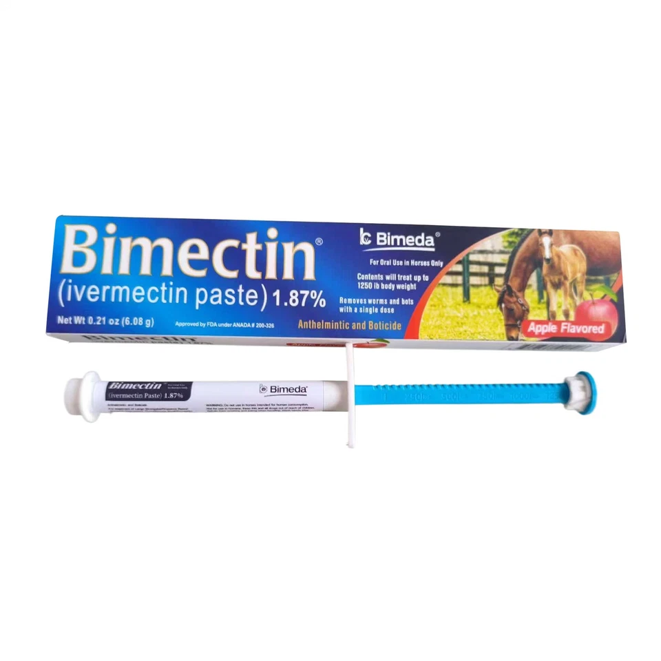 1 Pack Horse Dewormer Paste Apple Flavor Farm Ranch Supplies - Image 1 of 4